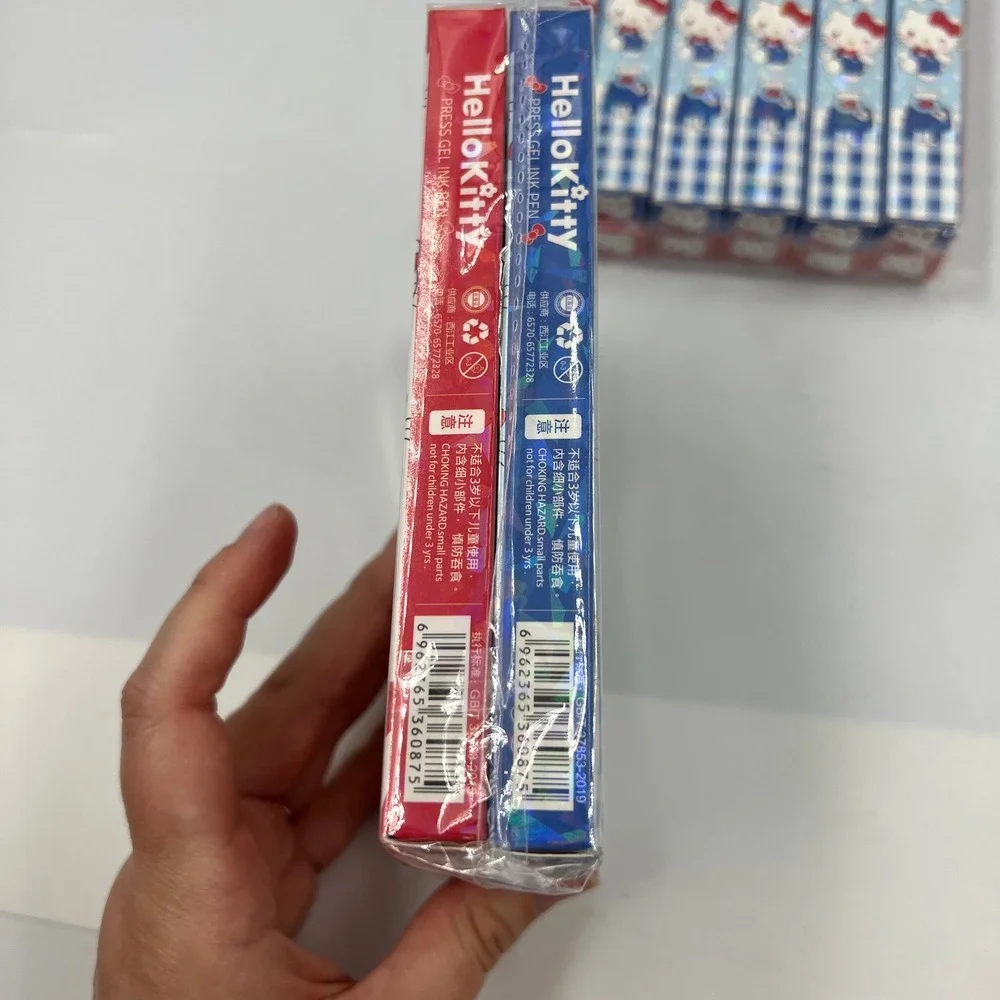 Hello Kitty Press Gel Ink Pens Lot of 24 Sealed Packs Red Blue No. 6087 Sanrio